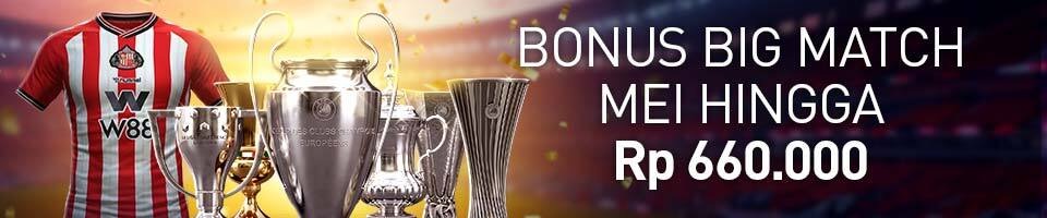 WELCOME BONUS SPORTSBOOK Rp. 3.000.000